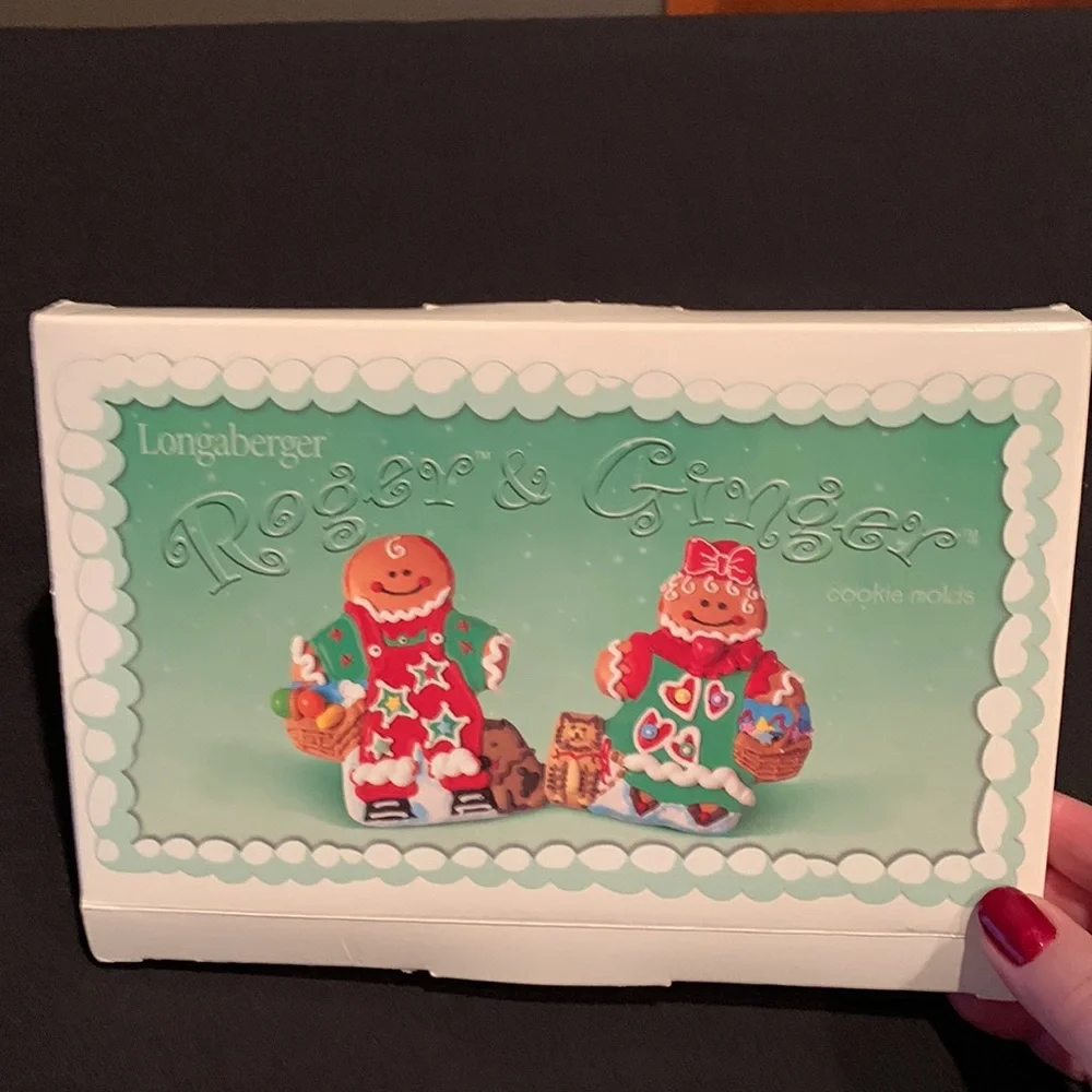 Longaberger 2000 Roger and Ginger Cookie Molds w/Boxes. NEW